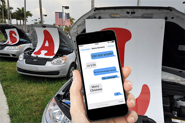 SMS Text on car dealer website