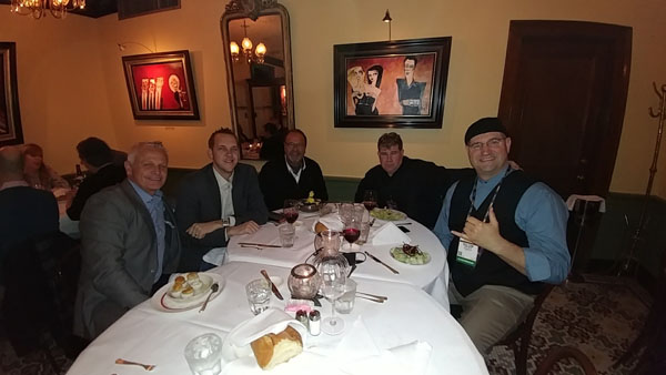 The CarChat24 team enjoys dinner with dealer friends at Arnauds Jazz Bistro in New Orleans