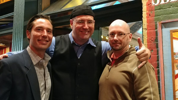 CarChat24's Tom LaPointe with automotive trainer Noel Walsh and super Ford salesperson, Chad Lynn on Bourbon street during a break from 2017 NADA Conference in New Orleans