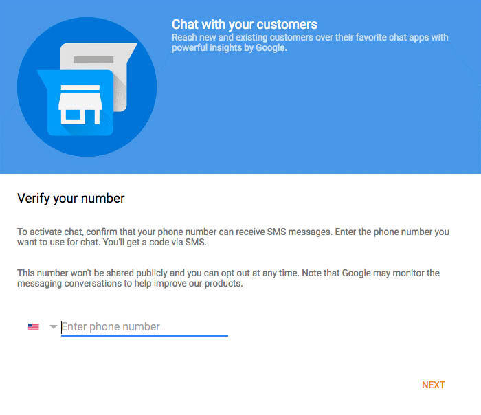 Google My Business Chat Step 2