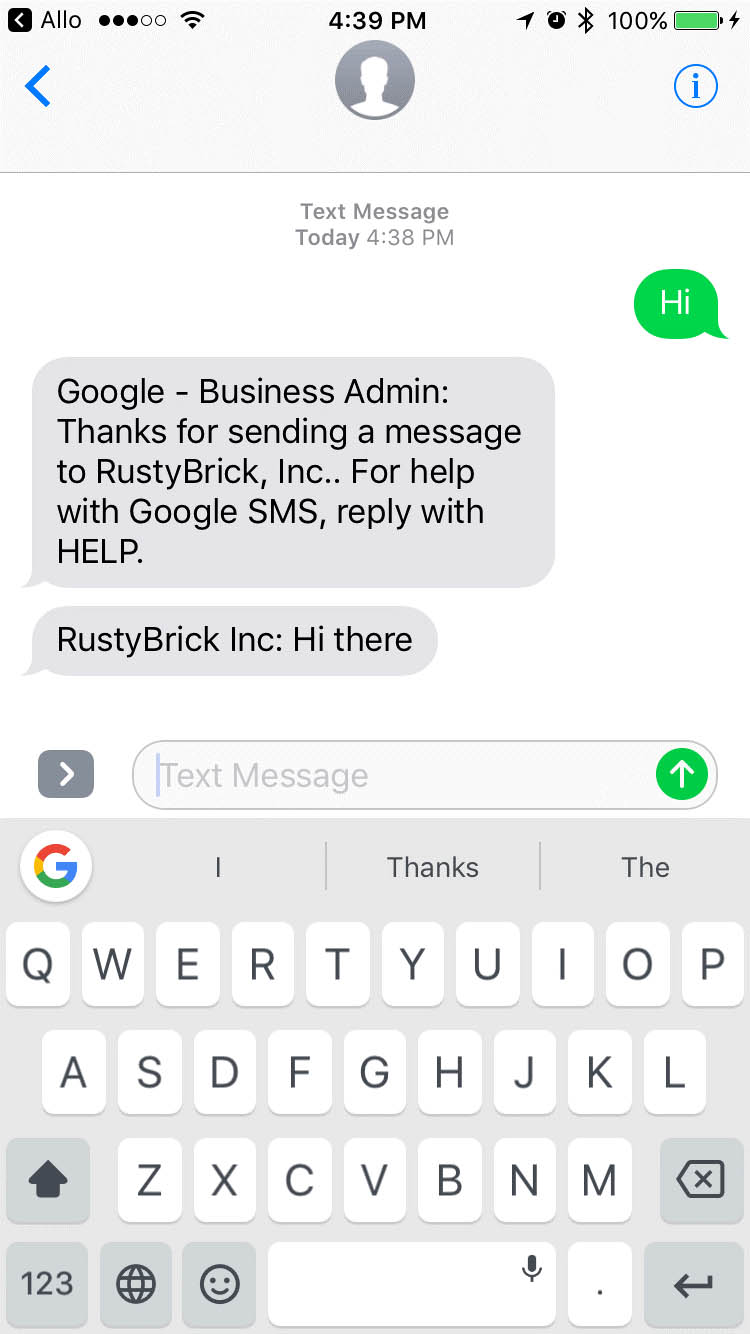 Google My Business Chat Step 5