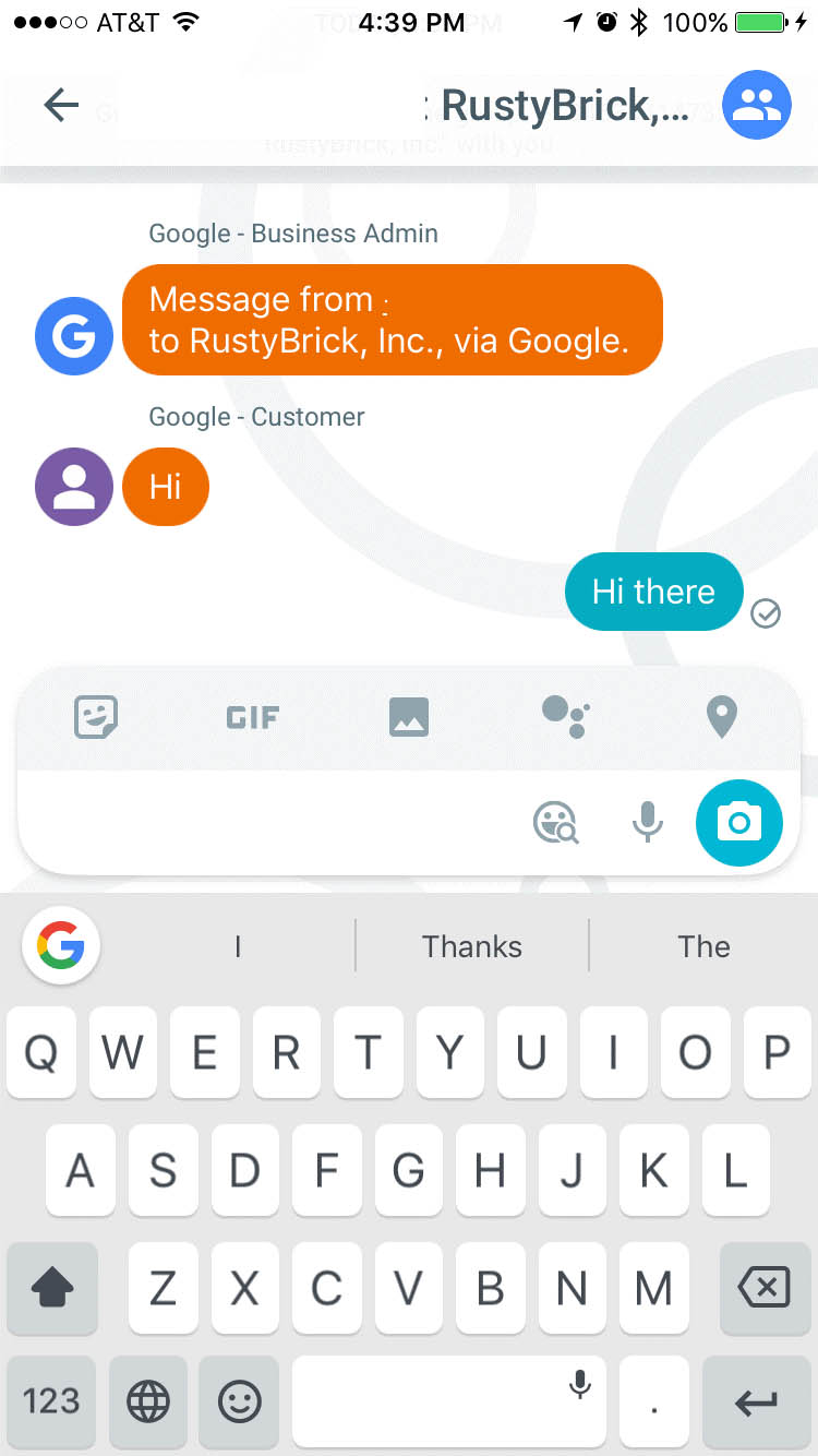 Google My Business Chat Step 6