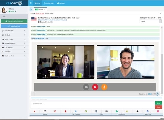 chat console video chat